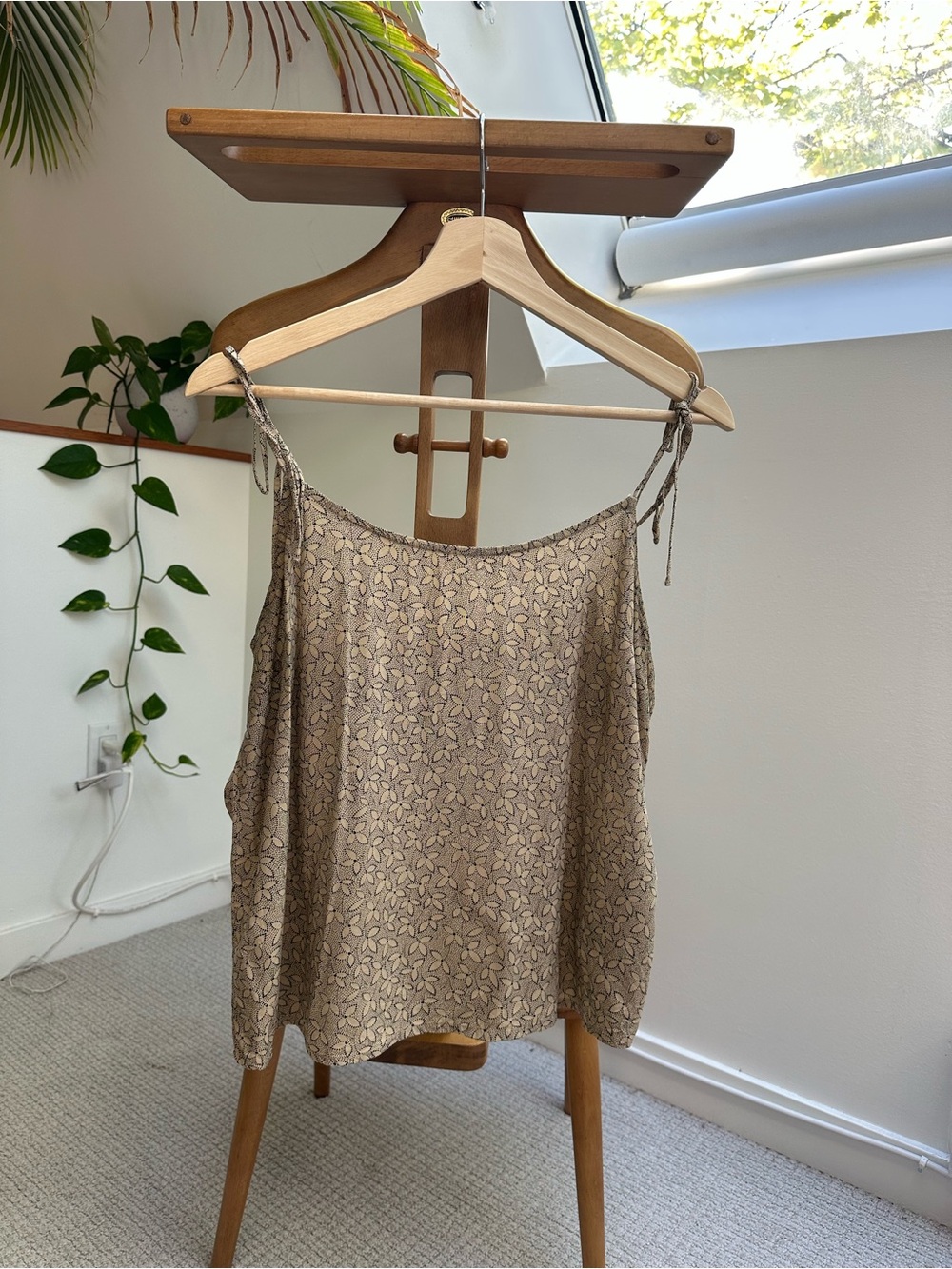 Levi's Beige Floral Tie-Strap Cami